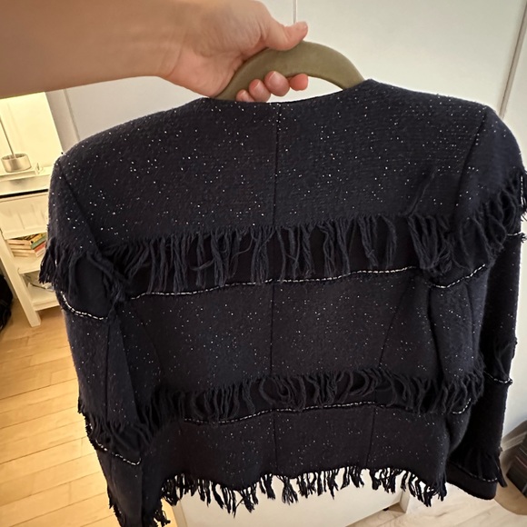 Sandro Frindge Jacket size 2/36 color navy - Picture 6 of 11